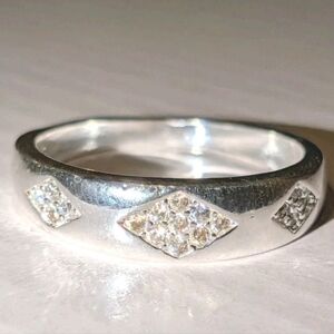 Classic Men's Lab Created Diamond 925 Sterling Silver Wedding Ring Band Sz 10